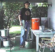 Stirring the mash